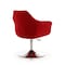 Manhattan Comfort Kinsey Adjustable Height Swivel Accent Chair in Red and Polished Chrome AC039-RD - alternate 4